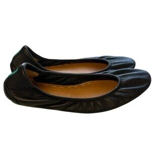 Tieks by Gavrieli Matte Black Leather Ballet Flats Womens Size 8 Foldable Shoes